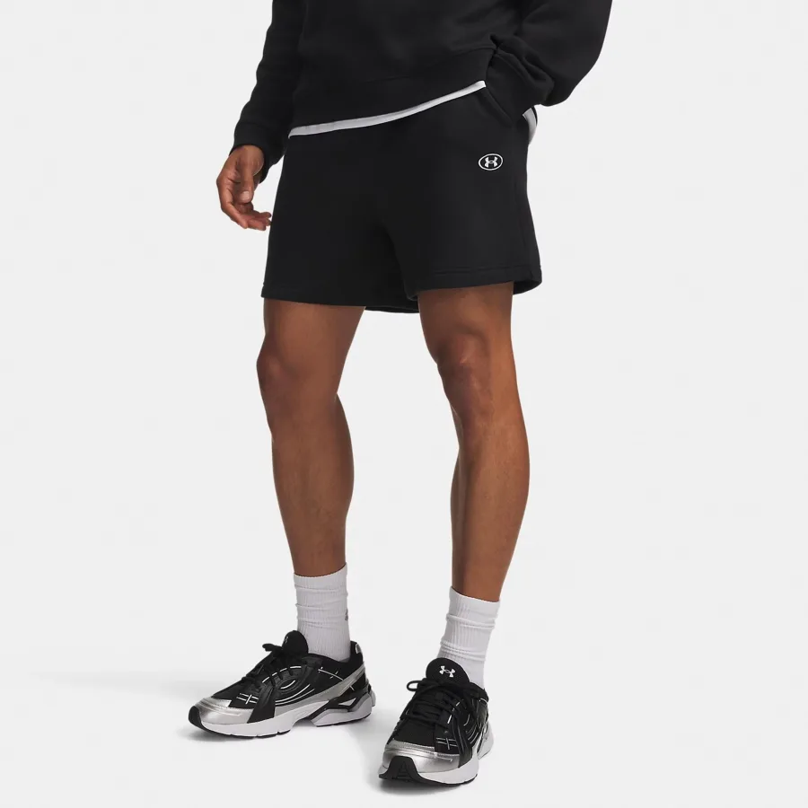 Under Armour Rival Fleece Shorts Herren - schwarz, weiß