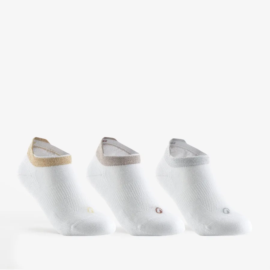 Decathlon Kinder Tennissocken Low 3er Pack - RS 160 weiß glänzend