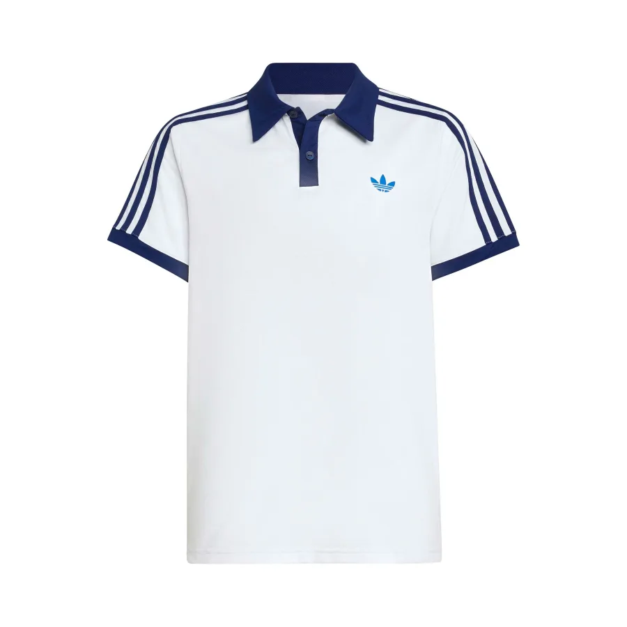 adidas Classics Polo Kinder - weiß, dunkelblau