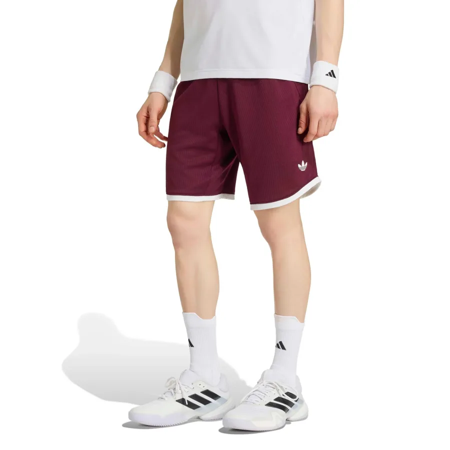 adidas Classics 9Inch Shorts Herren - weinrot, weiß