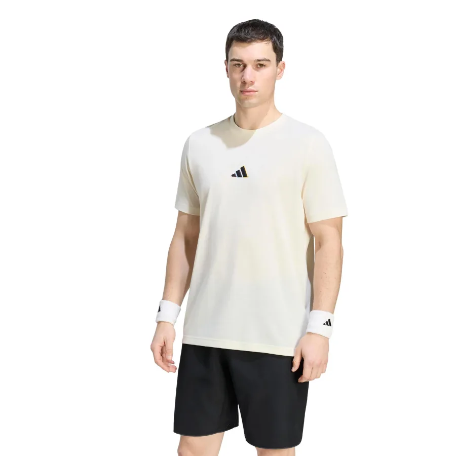 adidas T-Shirt Herren - creme, mehrfarbig