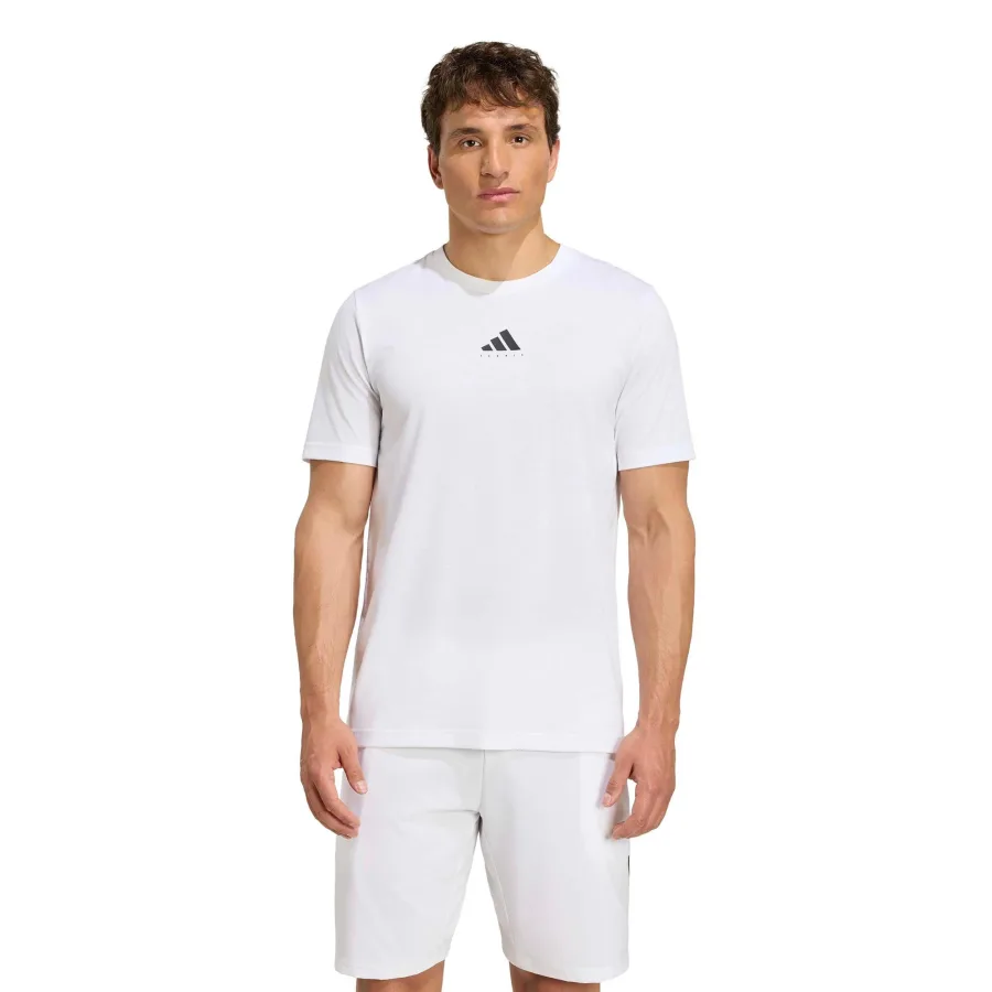 adidas T-Shirt Herren - weiß, mehrfarbig