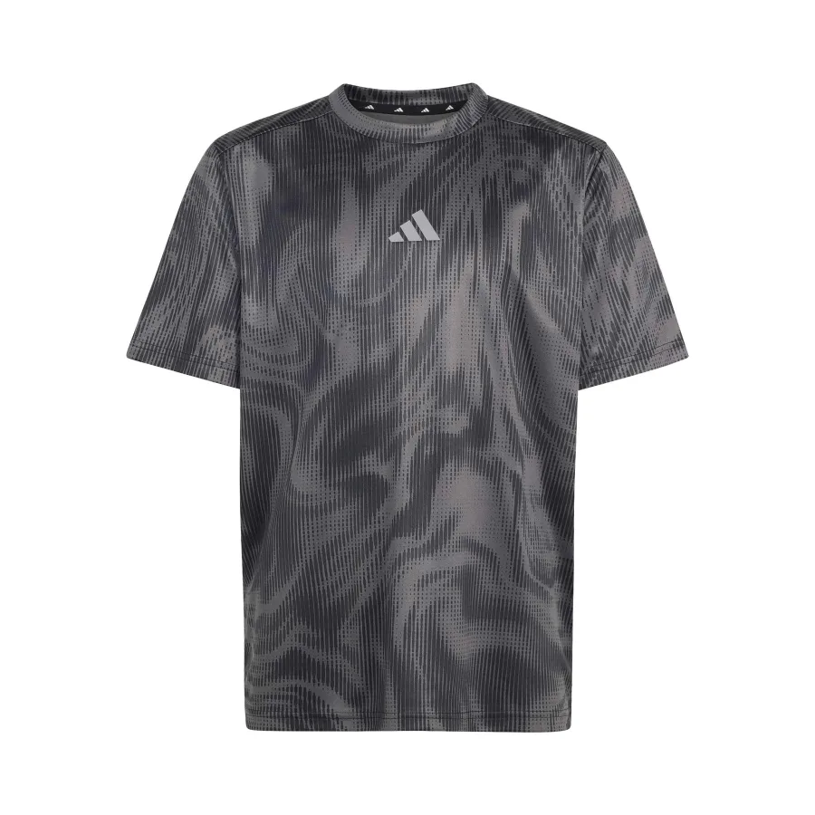 adidas Allover Graphik T-Shirt Kinder - dunkelgrau, schwarz