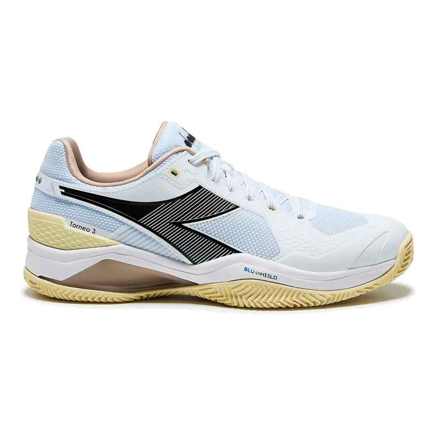 Diadora Blushield Torneo 3 Sandplatzschuh Herren - hellblau, beige