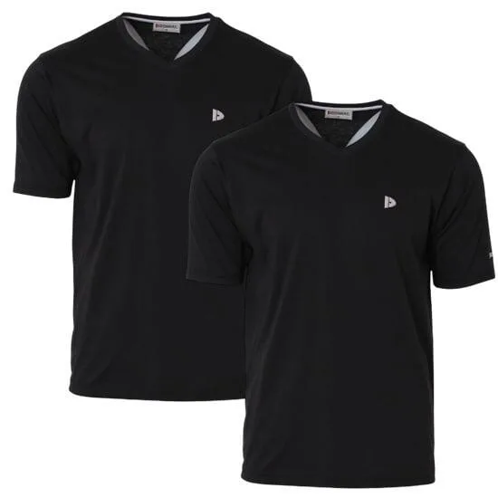 Donnay Berno Herren-T-Shirt mit V-Ausschnitt, 100 % Baumwolle