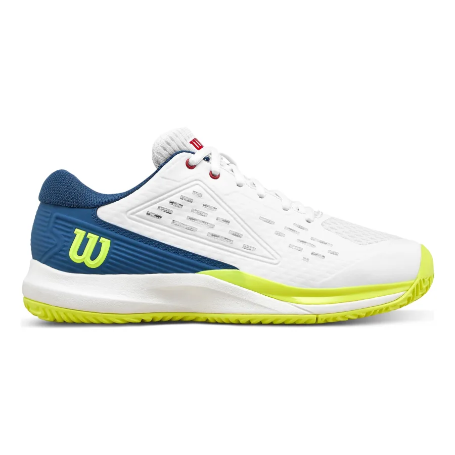 Wilson Rush Pro Ace Jr Allcourtschuh Kinder - weiß, blau