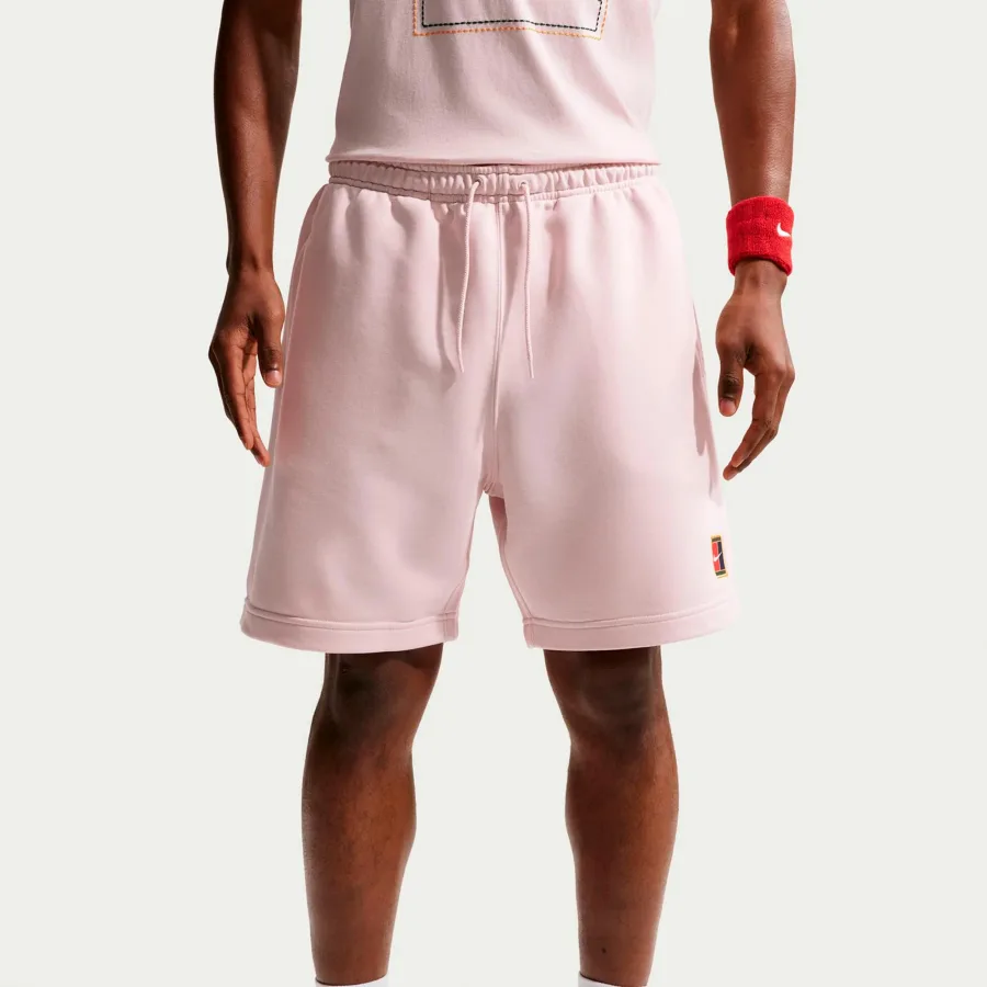 Nike Court Dri-Fit Heritage Fleece Shorts Herren - altrosa