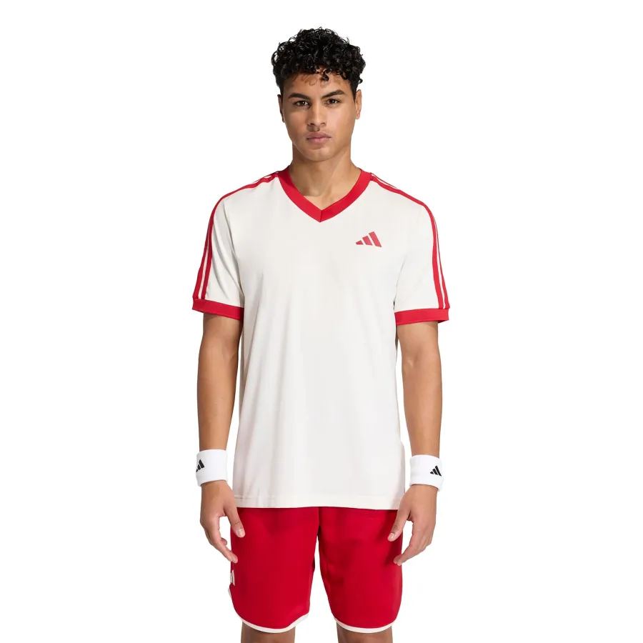 adidas Classics T-Shirt Herren - beige, rot