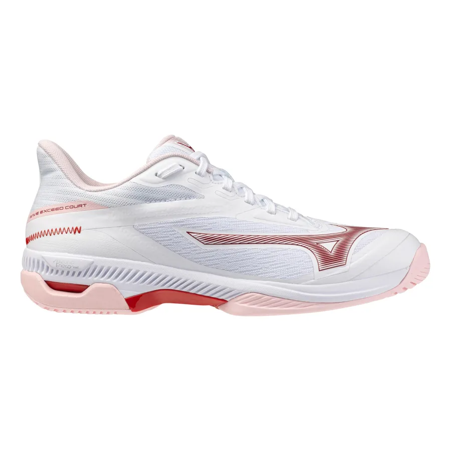 Mizuno Wave Exceed Court Allcourtschuh Damen - weiß, berry