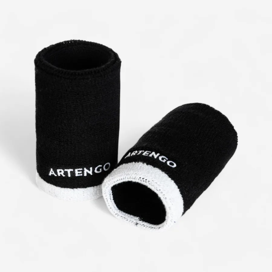 KUIKMA Schweißband TP 100 XL Tennis Handgelenk schwarz/weiss