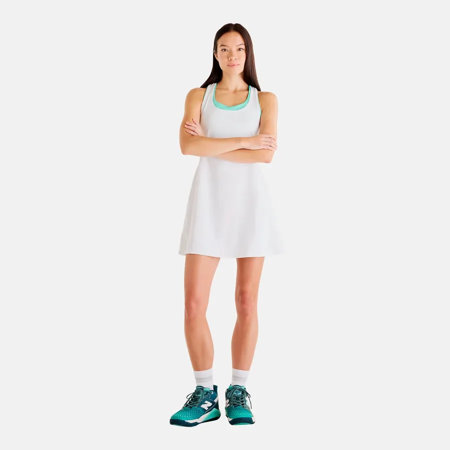 New Balance Tournament Dress Kleid Damen-weiß, grün