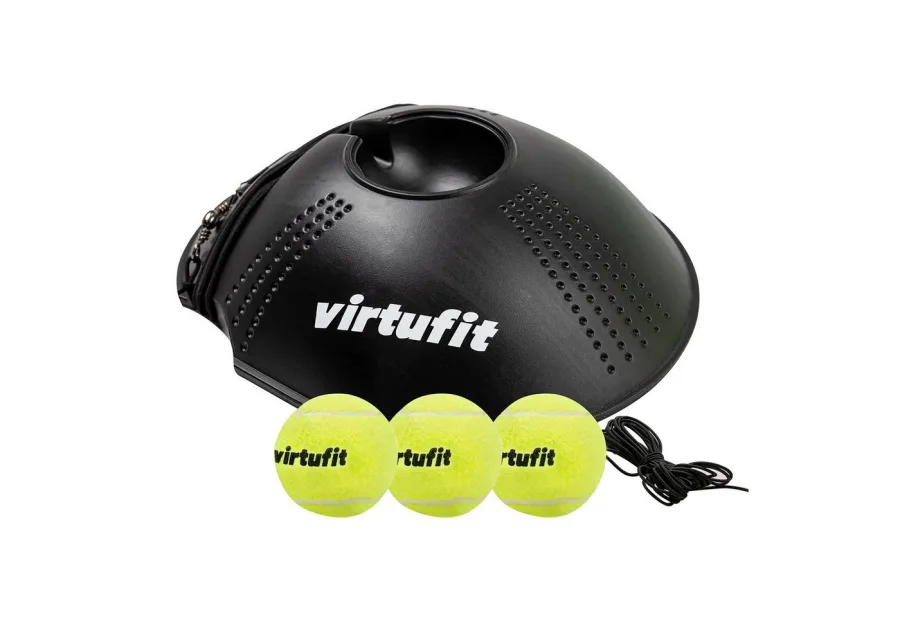 VirtuFit VirtuFit Tennisschläger VirtuFit Tennistrainer mit 3 Bällen und 370 cm elastischem Koord