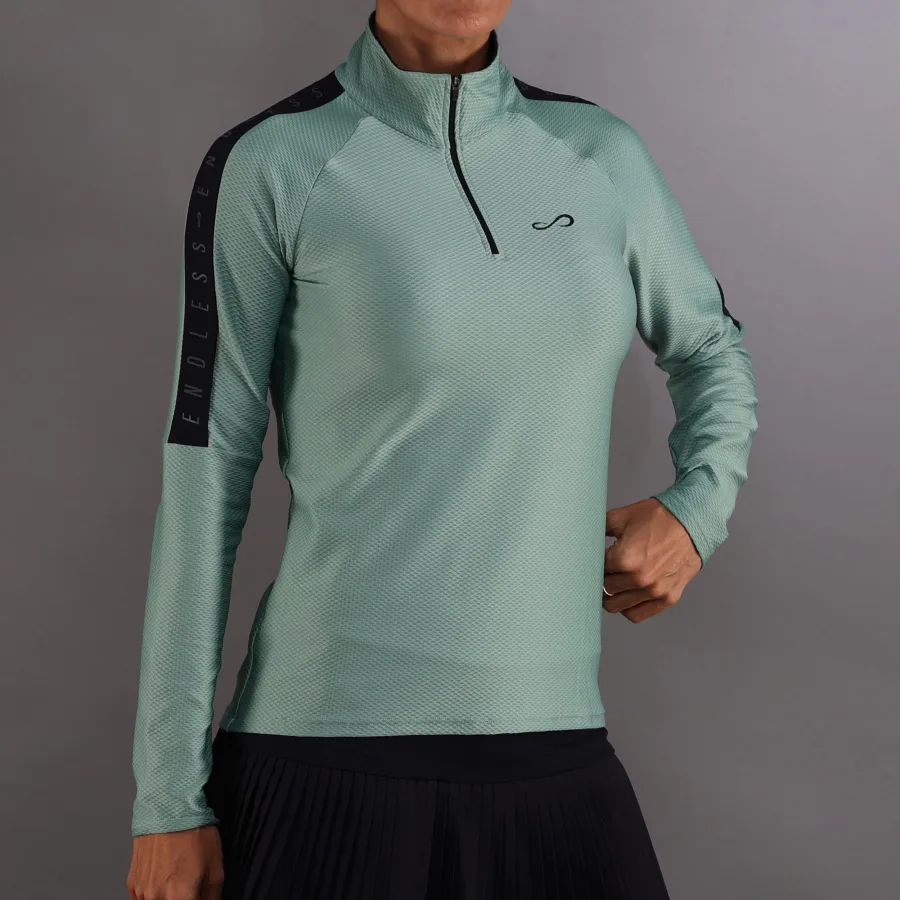 Endless Kirsch Iconic Ii Longsleeve Damen-Grün,Dunkelblau