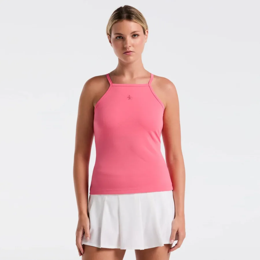 Original Penguin Grid Jacquard Tank-Top Damen-Pink