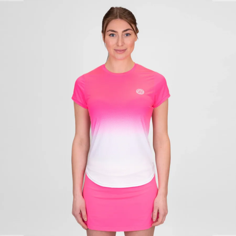 BIDI BADU BIDI BADU Crew Gradiant T - Shirt Damen Pink, Weiß