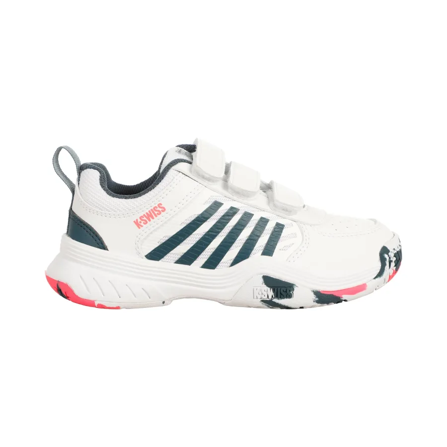 K-Swiss K - Swiss Court Express 2 Strap Allcourtschuh Kinder Weiß, Petrol