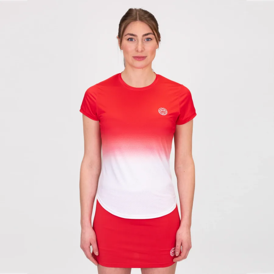 BIDI BADU BIDI BADU Crew Gradiant T - Shirt Damen Rot, Weiß