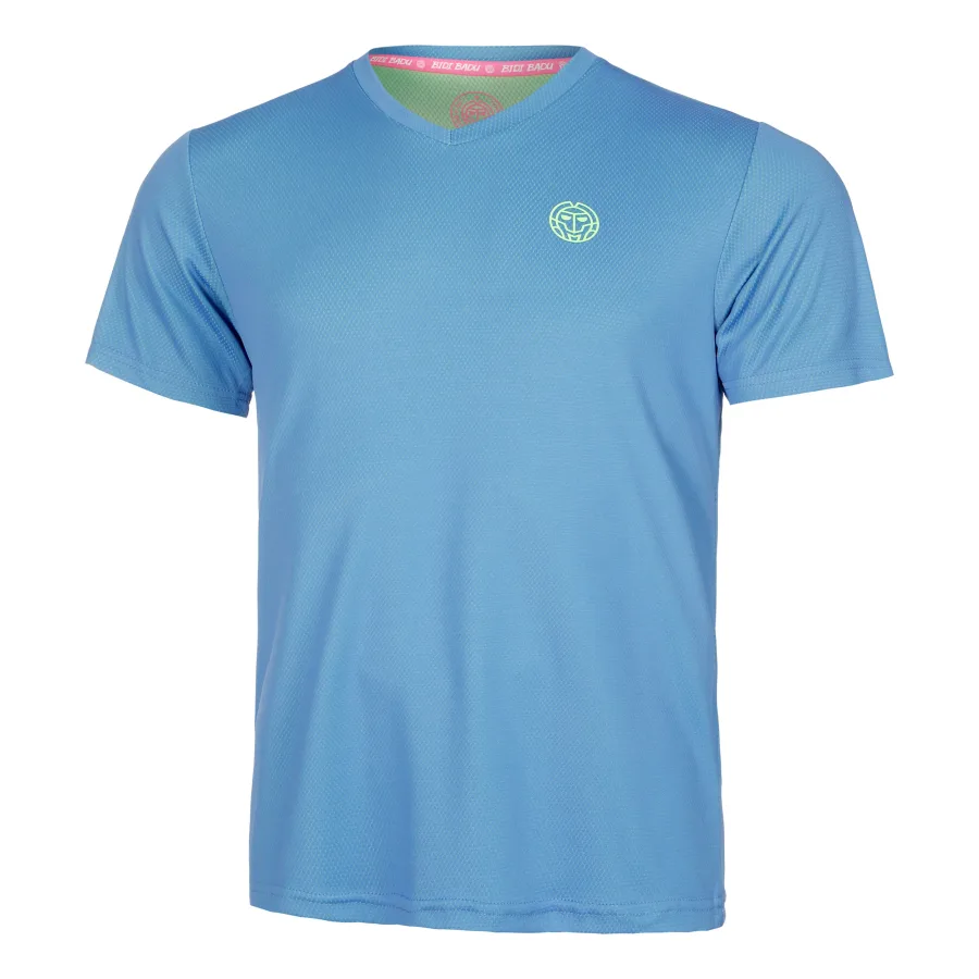 BIDI BADU BIDI BADU Crew Inside Out V - Neck T Shirt Herren Blau, Neongrün