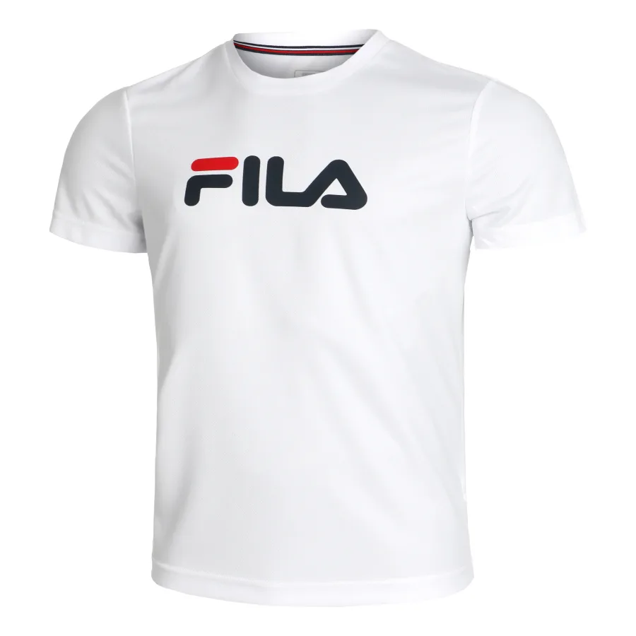 FILA Fila Logo T - Shirt Herren Weiß, Dunkelblau