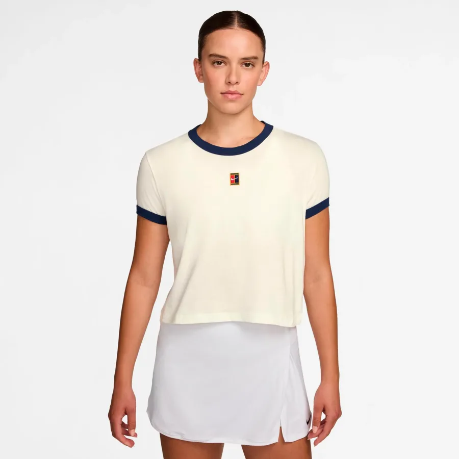Nike Nike Heritage T - Shirt Damen creme, dunkelblau