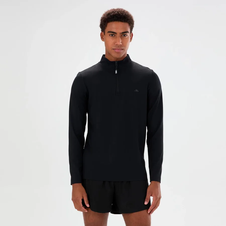 Ellesse Edmond 1/4 Zip Longsleeve Herren - schwarz