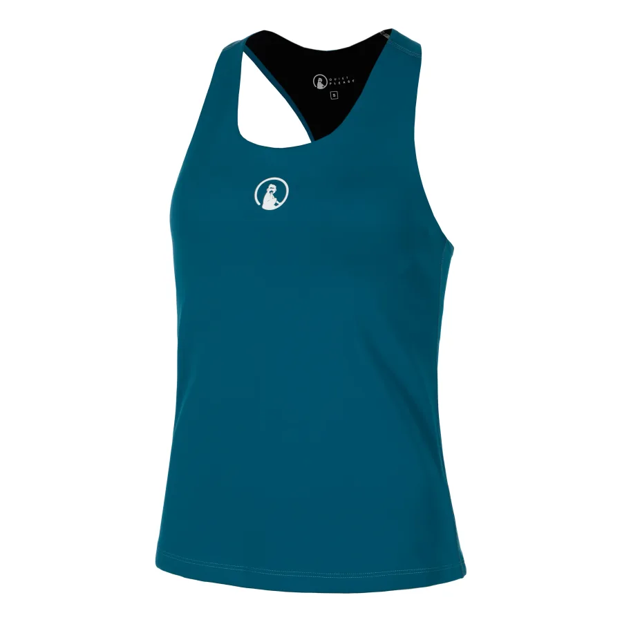 Quiet Please Quiet Please Create Inside In Tank - Top Damen Petrol, Weiß