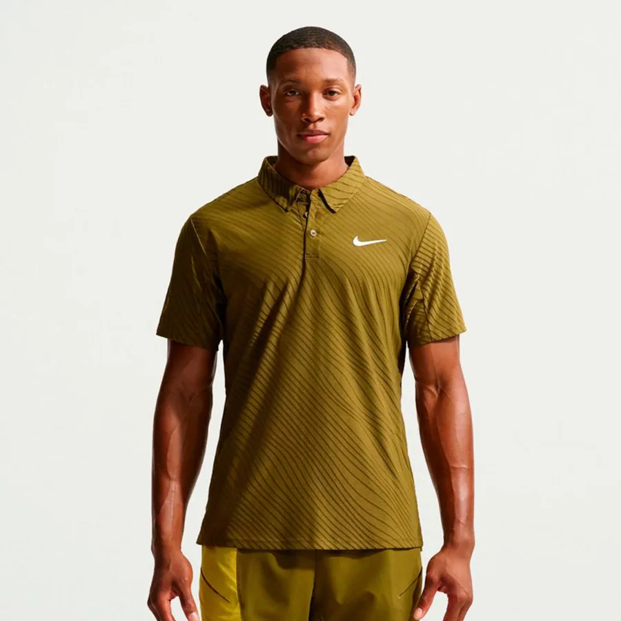 Nike Nike Jannik Sinner Court Dri - Fit Advantage Slam Polo Herren oliv, weiß
