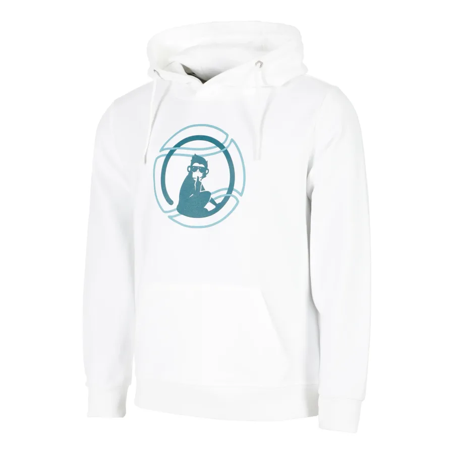 Quiet Please Quiet Please Create Bracket Hoody Herren - Weiß, Mehrfarbig