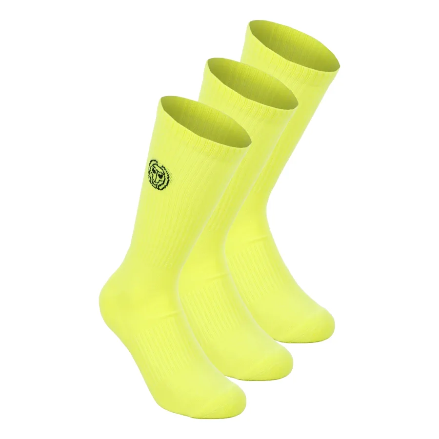BIDI BADU BIDI BADU Crew Performance Tennis Socks 3 Pack - neon yellow