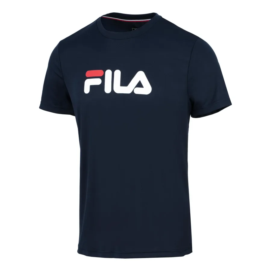 FILA Fila Logo T - Shirt Herren Dunkelblau, Weiß