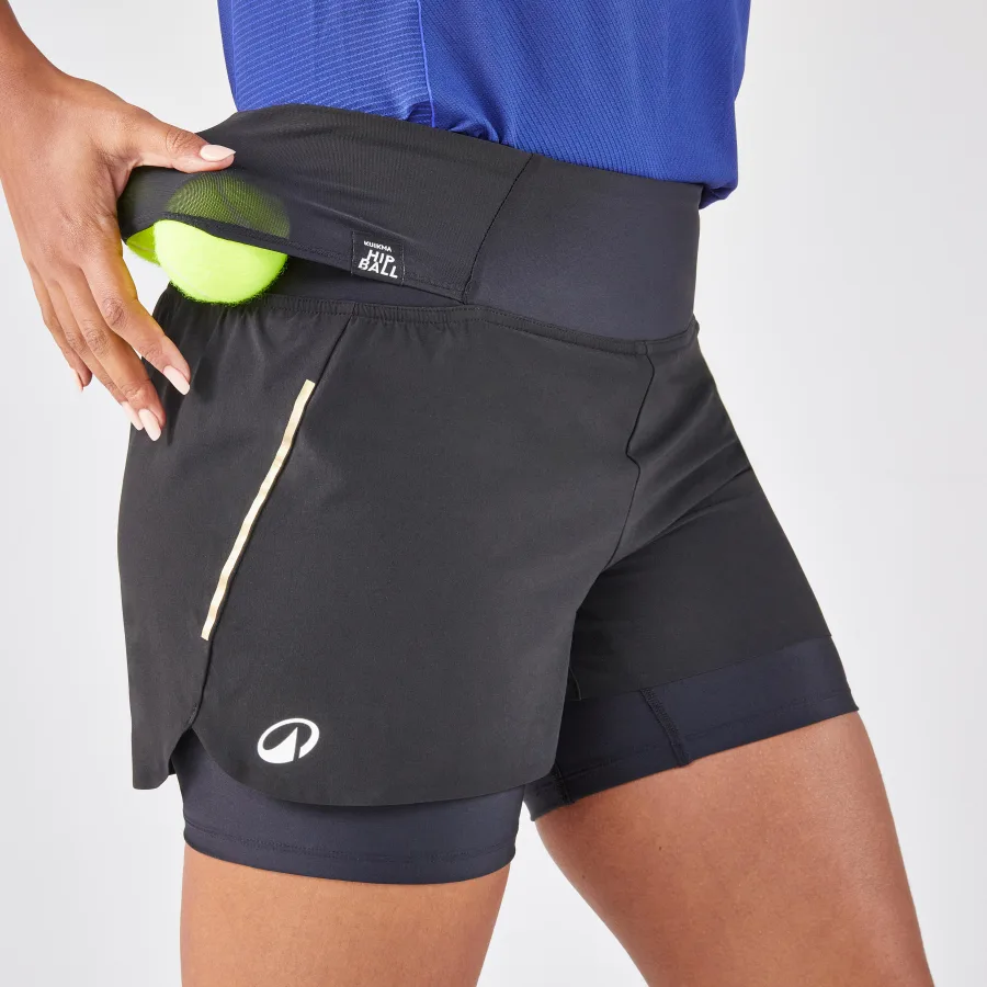 KUIKMA Damen Tennis Shorts - TSH Light Hip Ball schwarz