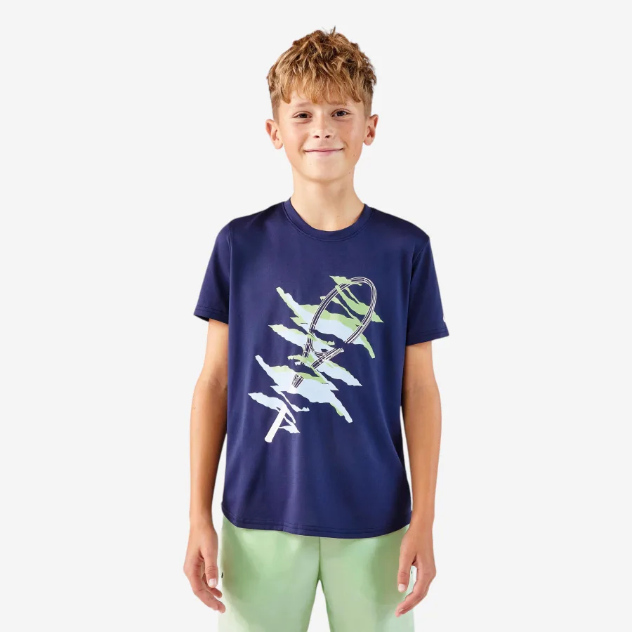 KUIKMA Kinder Tennis T-Shirt - TTS Essentiel Jr marineblau