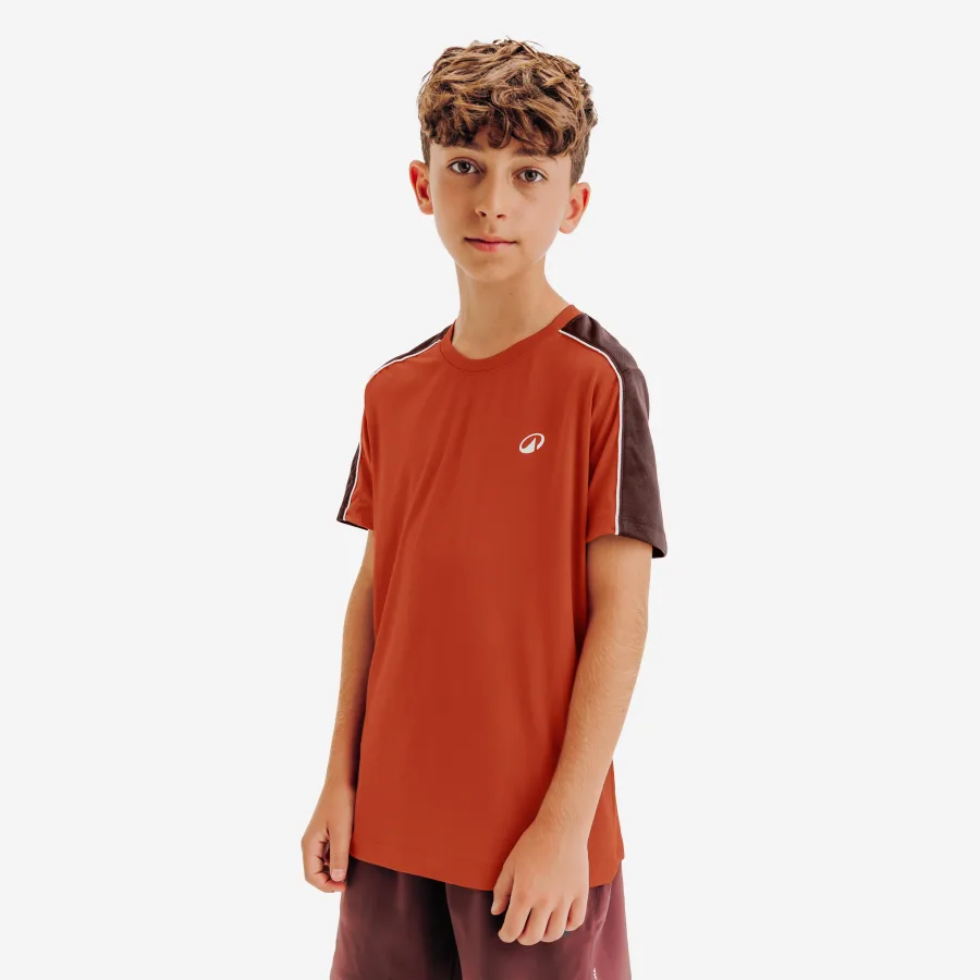 KUIKMA Kinder Tennis T-Shirt - TTS Dry Rundhals braun