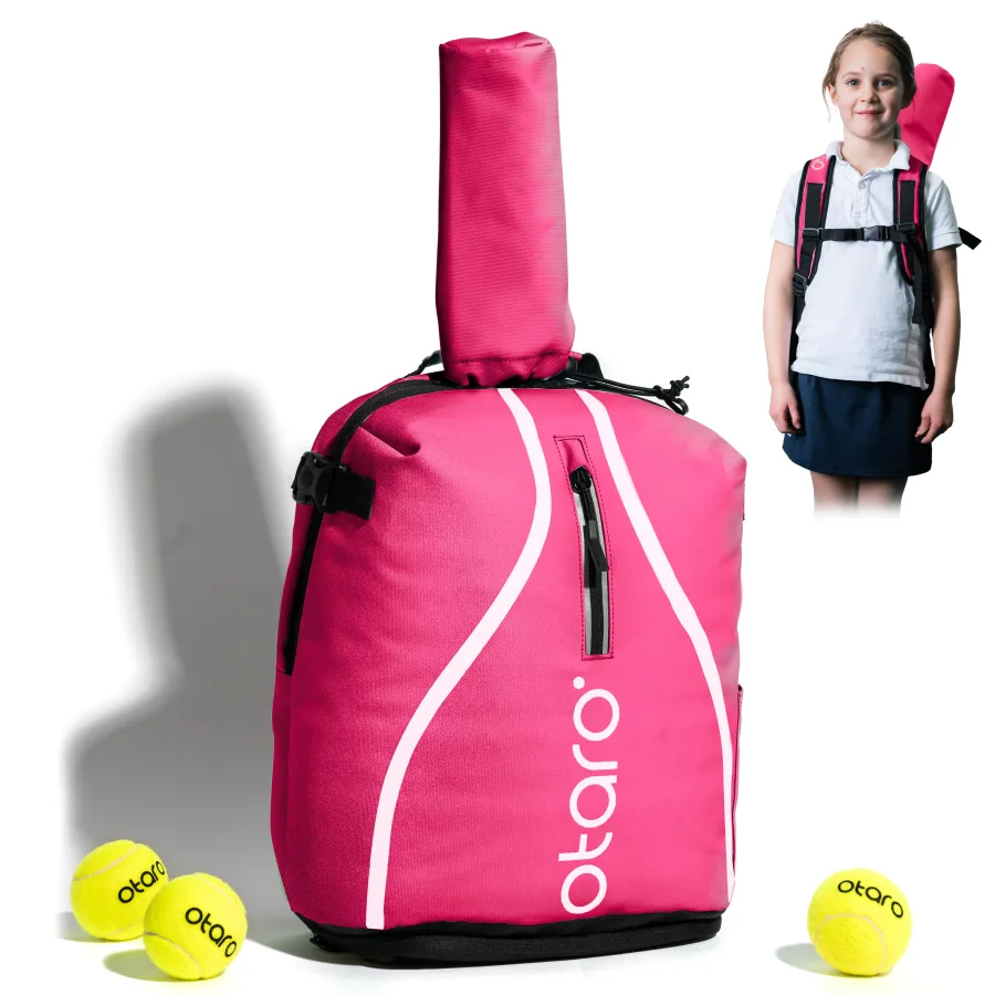 OTARO Kinder Tennisrucksack mit Schuhfach | Kids 19L - Pink