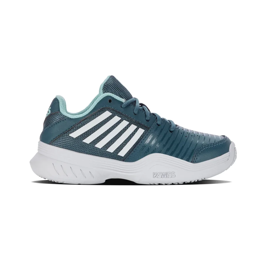 K-Swiss Court Express Omni Allcourtschuh Kinder-Petrol,Weiß