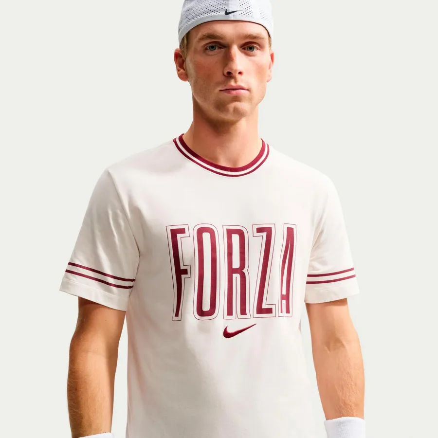 Nike Court T-Shirt Herren - creme