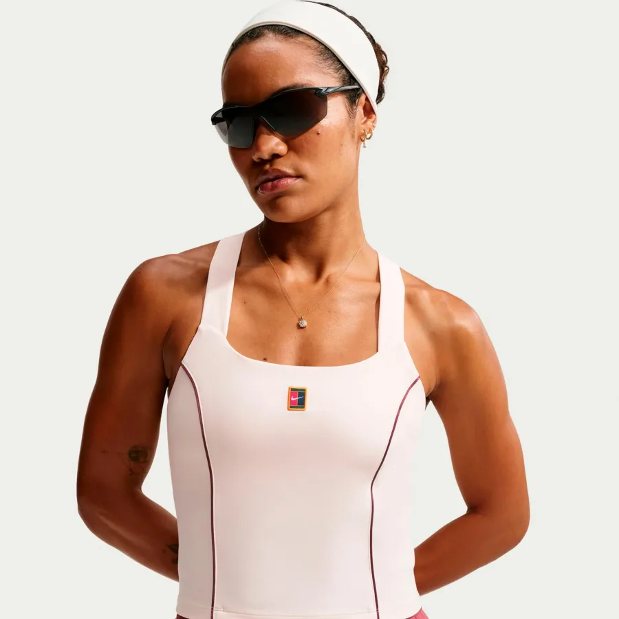 Nike Court Tank-Top Damen - offwhite