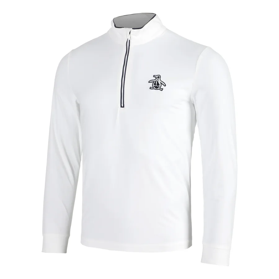 Original Penguin 1/4 Zip Technical Trainingsjacke Herren-Weiß