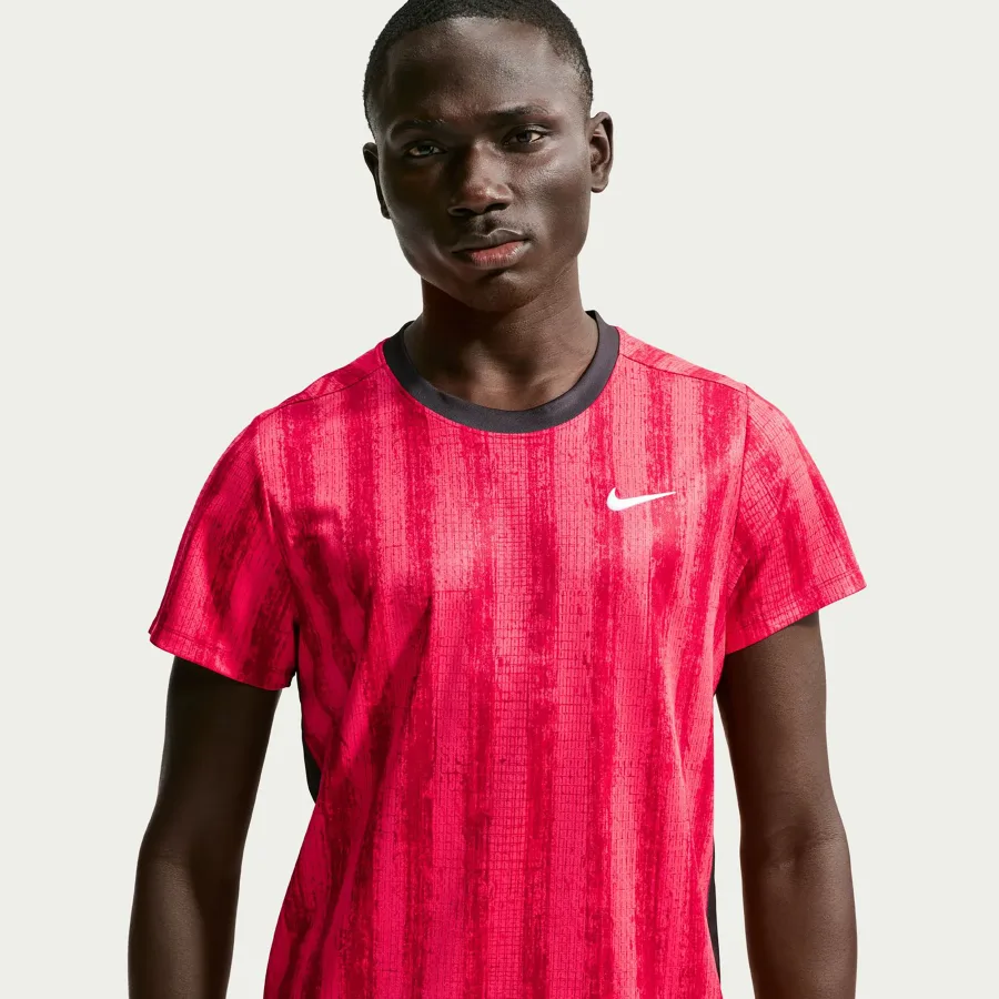 Nike Court Victory T-Shirt Herren - rot, schwarz