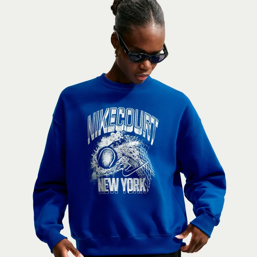 Nike Court Sweatshirt Damen - blau