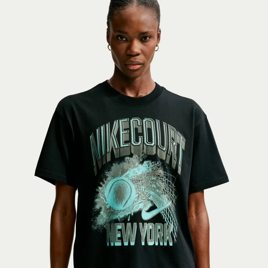 Nike Court Slam T-Shirt Damen - schwarz