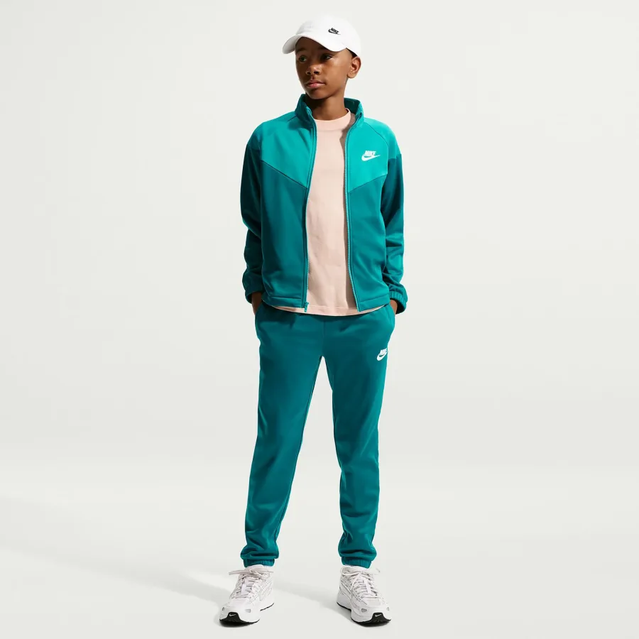Nike Dri-Fit Full-Zip Trainingsanzug Kinder - petrol, türkis