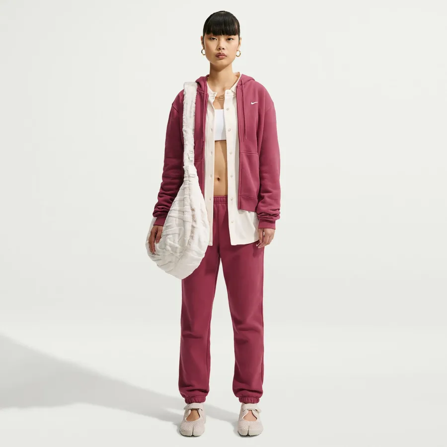 Nike Studio Fleece Sweatjacke Damen - mauve