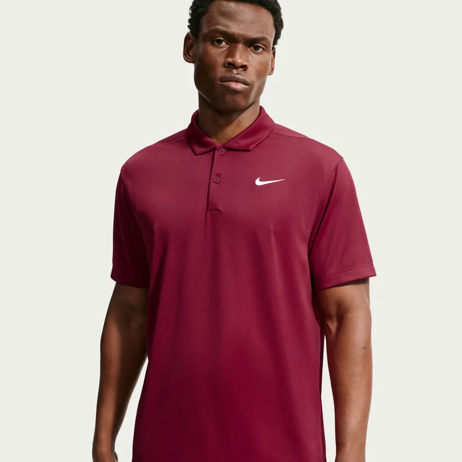 Nike Dri-Fit Victory Court Solid Polo Herren - weinrot