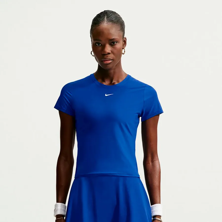 Nike Dri-Fit Victory T-Shirt Damen - blau, weiß