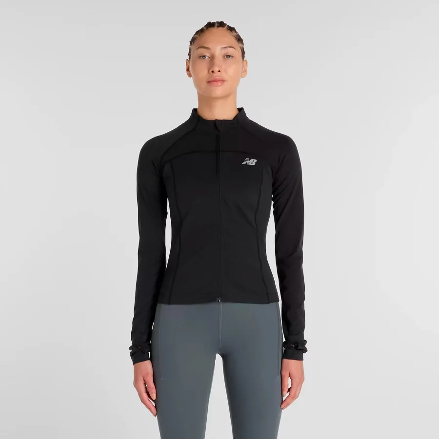 New Balance Harmony Fitted Trainingsjacke Damen - schwarz