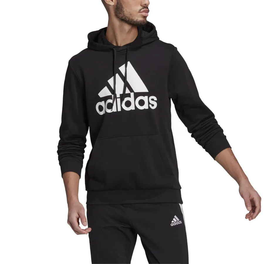 adidas Big Logo French Terry Hoody Herren-schwarz, weiß