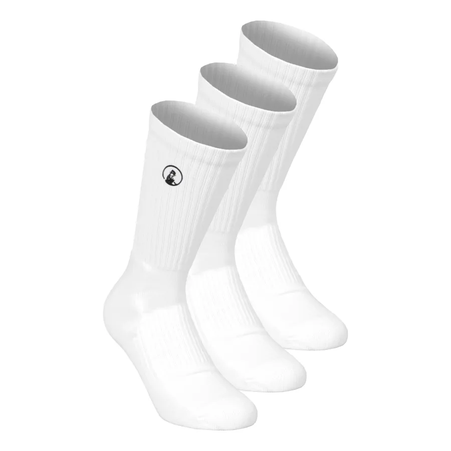 Quiet Please Quiet Please Performance Long Tennissocken 3er Pack - Weiß