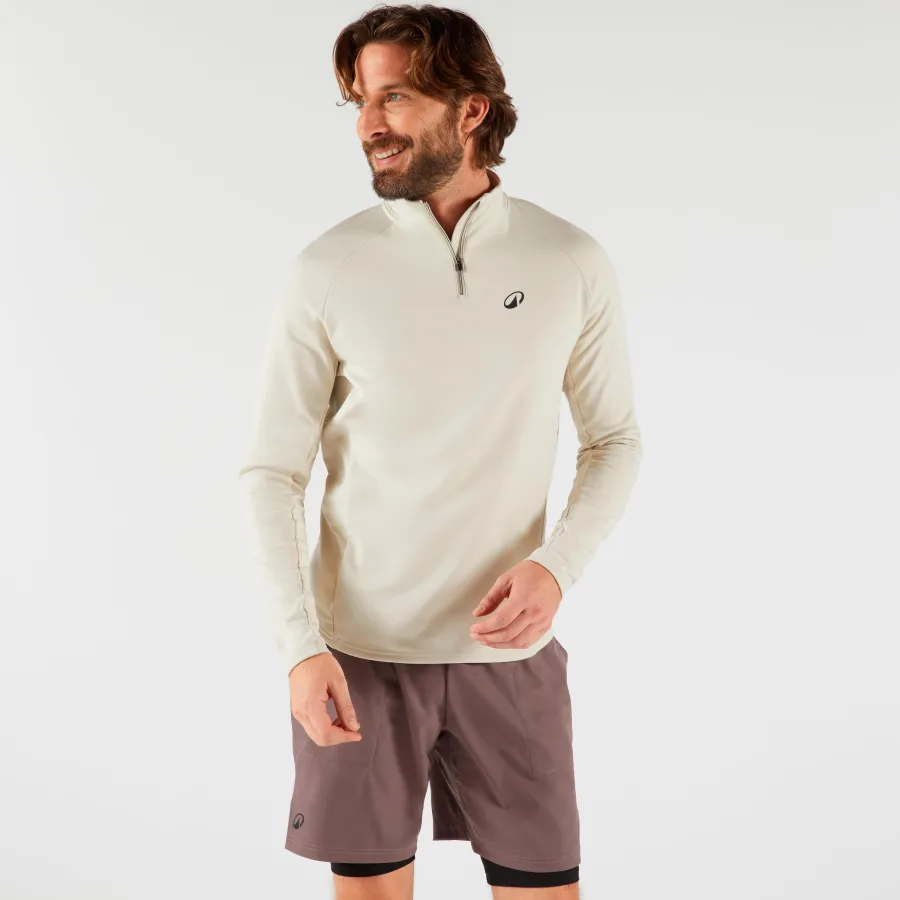 KUIKMA Herren Tennis Sweatshirt - Thermic 1/2 Zip beige