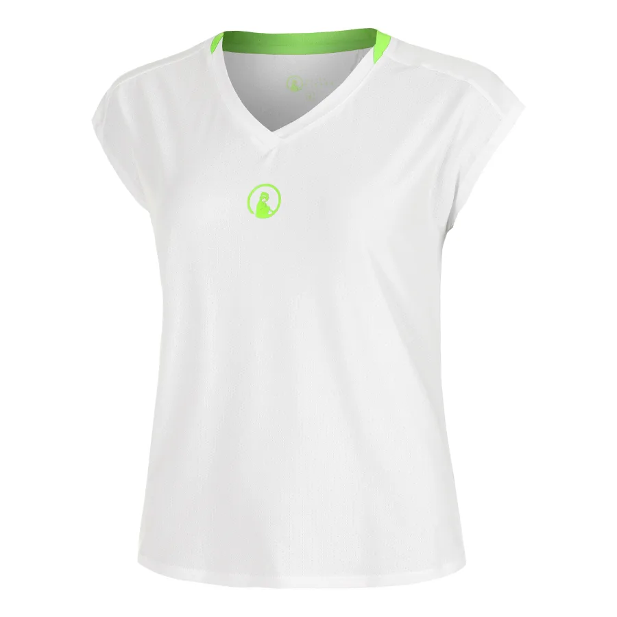 Quiet Please Quiet Please Wild Volley T - Shirt Damen Weiß, Neongrün